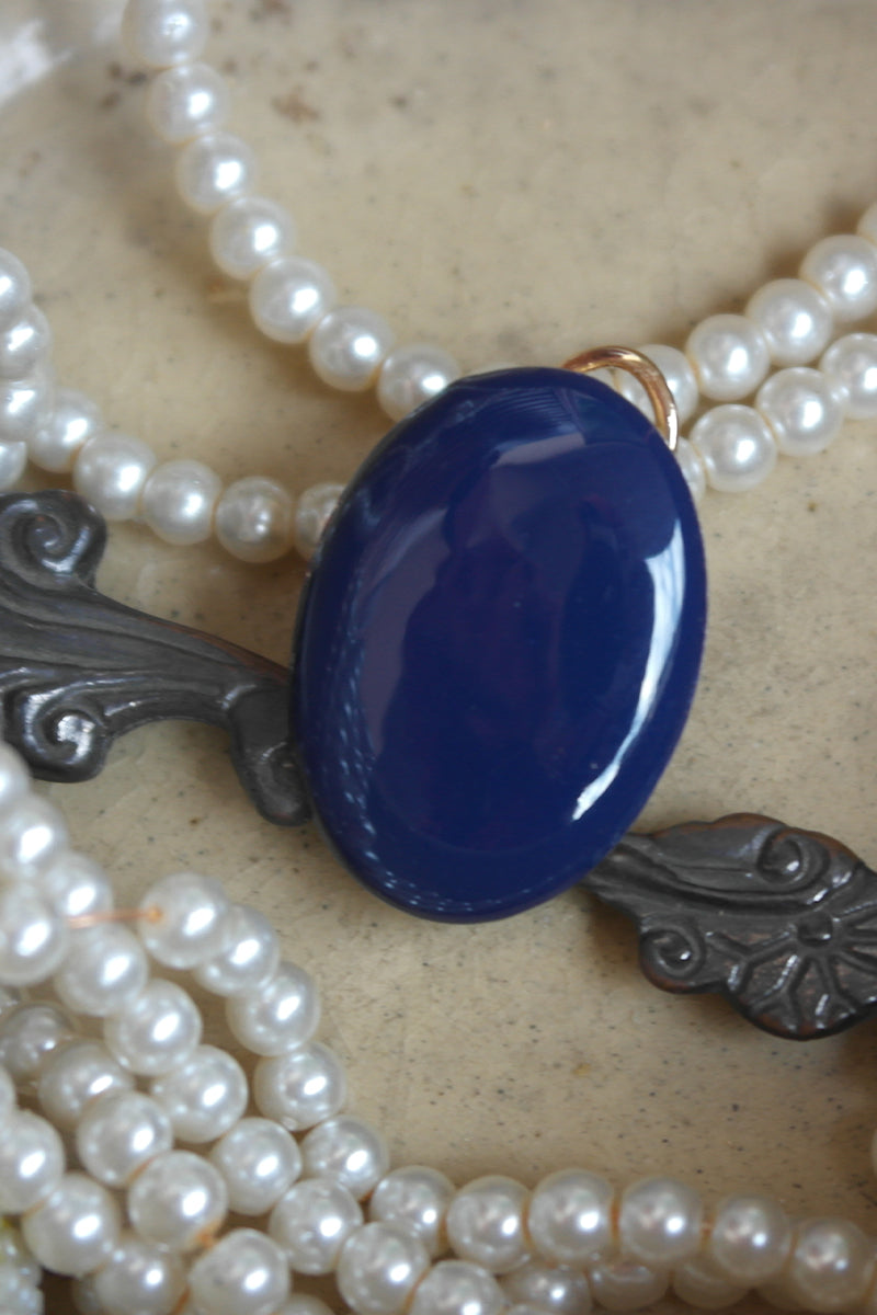 OVAL STUDS NVY