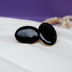OVAL STUDS BLK