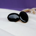 OVAL STUDS BLK