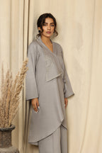 gray color dress