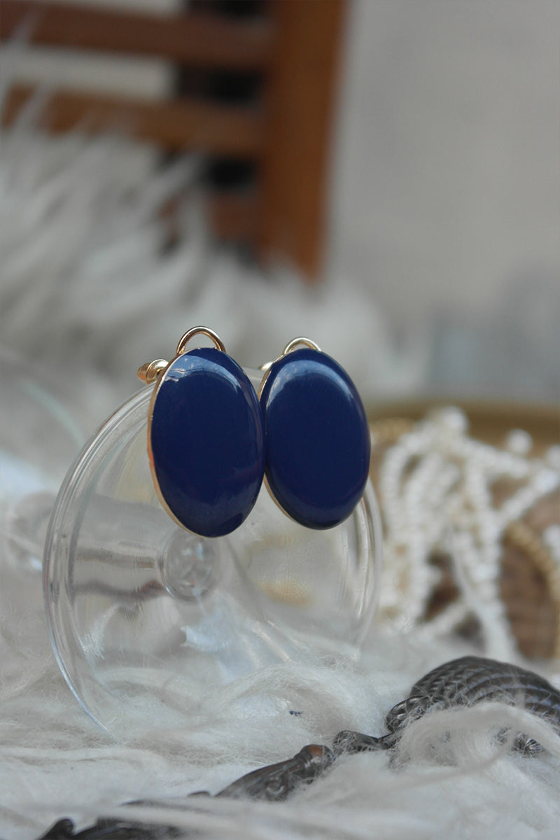 OVAL STUDS NVY