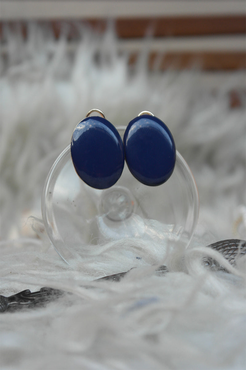 OVAL STUDS NVY