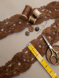 Brown velvet lace