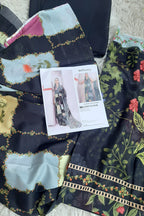 M/Basics black 3pc lawn Unstitch