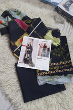 M/Basics black 3pc lawn Unstitch