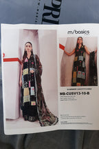 M/Basics black 3pc lawn Unstitch
