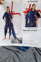 M/Basics Royal Blue 3pc lawn Unstitch