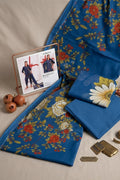 M/Basics Royal Blue 3pc lawn Unstitch
