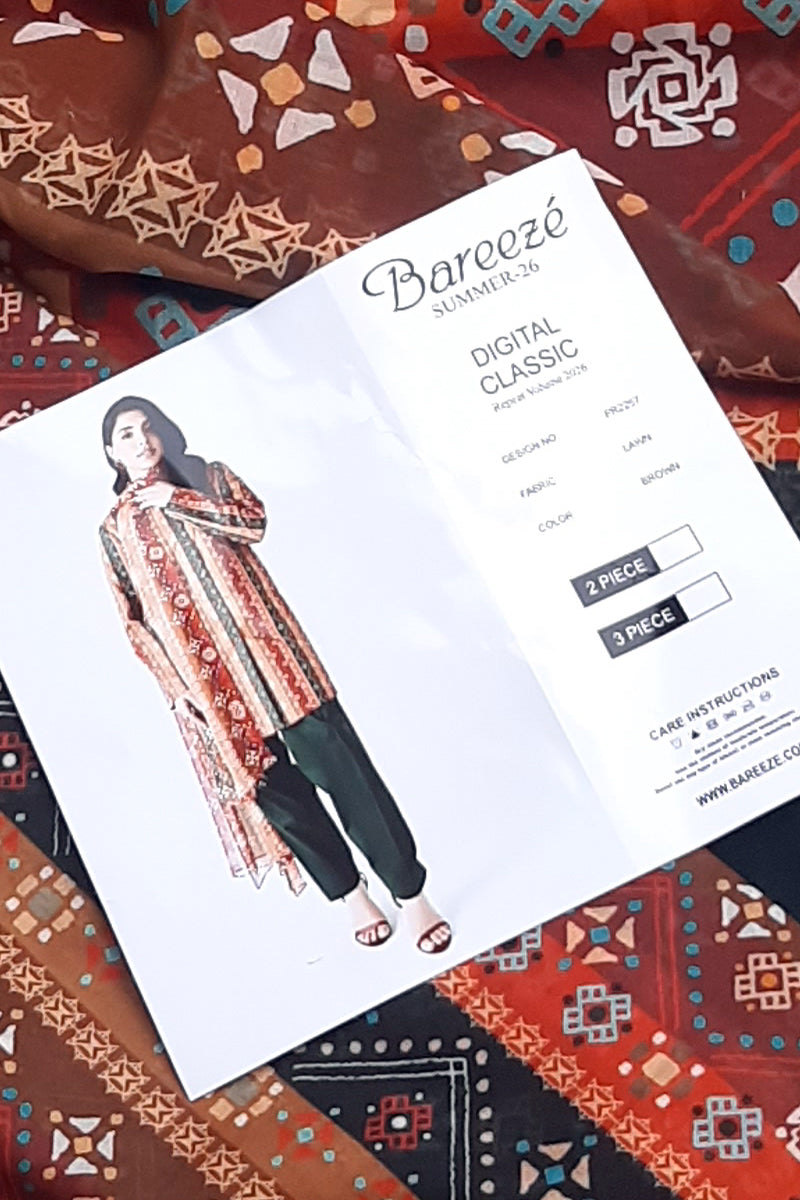 Bareeze lawn ikat 3pc Unstitch