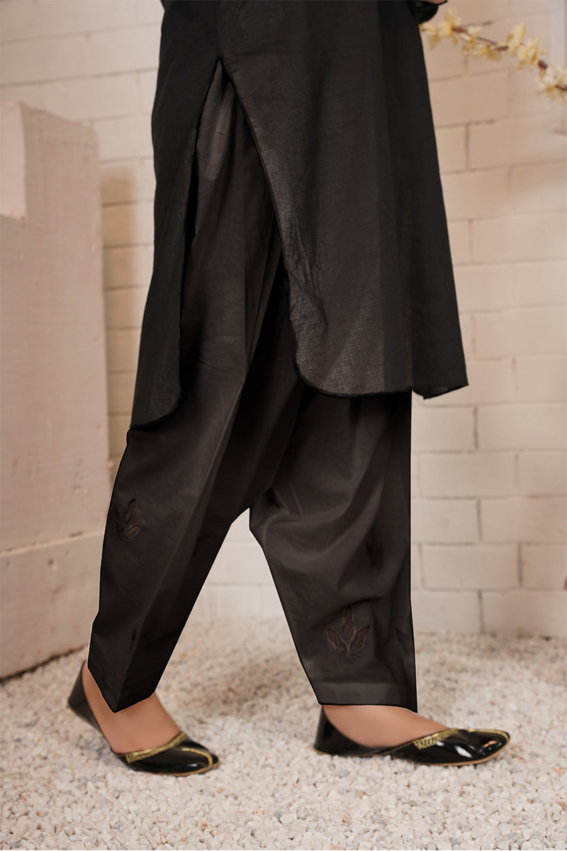 Mulberry Black Shalwar